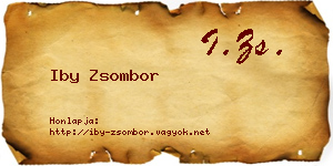 Iby Zsombor névjegykártya